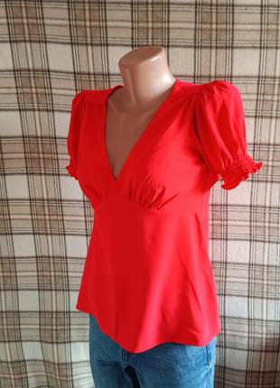 Червона стильна жіноча блуза блузка xs