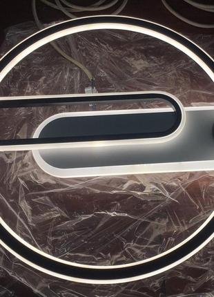 Керована світлодіодна люстра mensola 65 w black/white