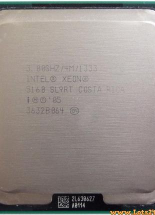 Процесор intel xeon 5160 3ghz 4m 80w socket lga 771 sl9rt cpu ксеон