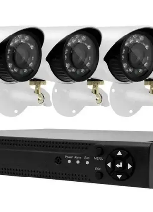 Комплект видеонаблюдения dvr kit 7004 4 камеры с регистратором