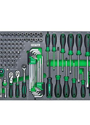 Набір інструменту комбінований 114ед. (в ложементі, тип d) toptul gedb431