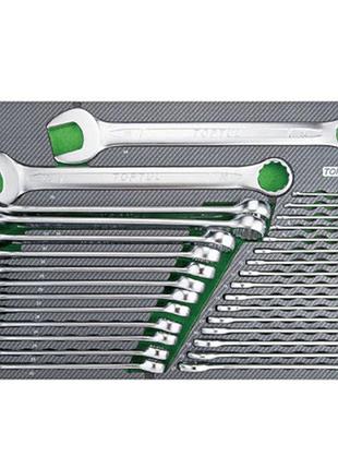 Набір ключів комбінованих 6-38мм 30ед. (в ложементі) toptul ged3025