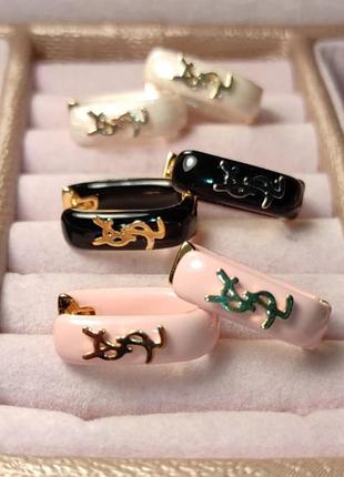 Серьги в стиле ysl/ив сен лоран