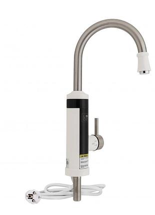 Проточный кран-водонагреватель кухонный для кухни lidz warm 059 ldwar059wnk35878 white / nickel