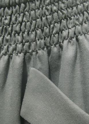 Лёгкая юбка серый хаки с большими карманами h&m4 фото