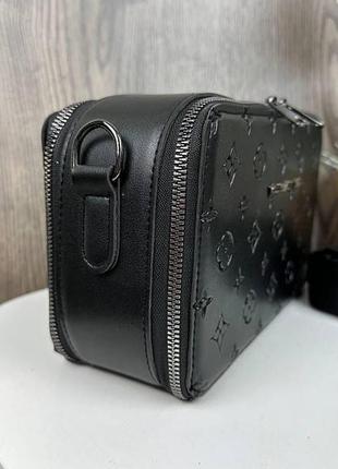 Женская сумочка на плечо черная, мини сумка для девушек6 фото