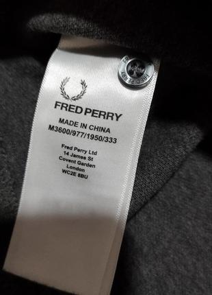 Мужская футболка / fred perry / поло / серая футболка с воротником / мужская одежда / чоловічий одяг /6 фото