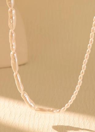 Жемчужное белое ожерелье с бусинами, 15503 фото