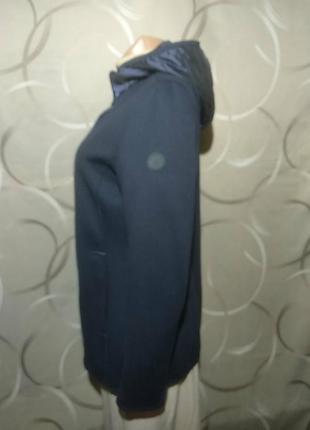 Курточка одношарова з капюшоном темно синього кольору ,розмір m.5 фото