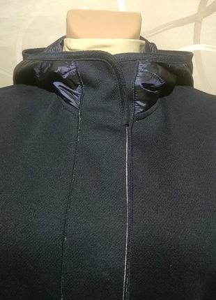 Курточка одношарова з капюшоном темно синього кольору ,розмір m.3 фото