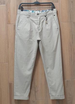 Jack & jones - s ~ w30/l30 - лляні бежеві штани чоловічі - tapered звужені внизу