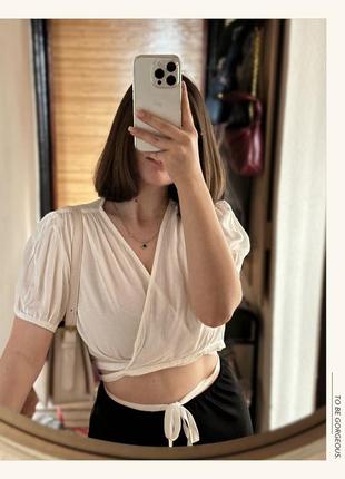 Белый топ на завязках