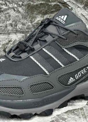 Мужские термо осень/зима кроссовки adidas terrex gore-tex комбинированные темно-серые р 42, 43