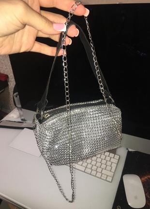 Розкішна сумка сумочка стрази в стилі wang2 фото