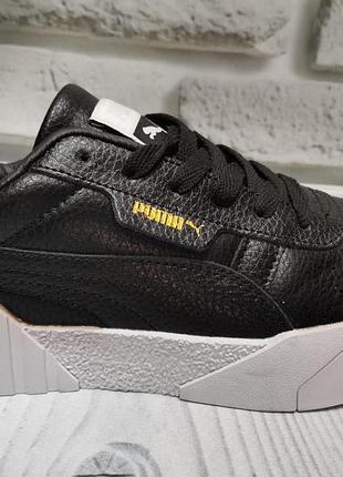 Женские кроссовки puma cali кожаные черные ()