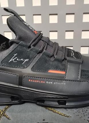 Чоловічі кросівки baas об'єднані замша/шкіра чорні