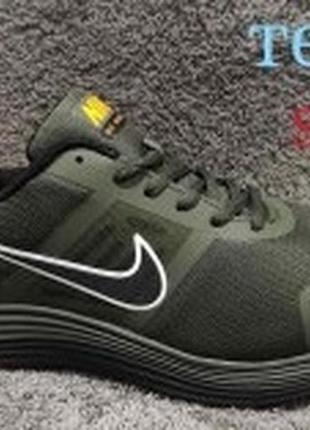 Чоловічі кросівки nike shield текстильні термо для бігу оливкові 41-46 розмір