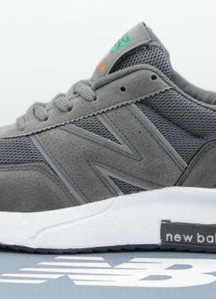 Женские подростковые кроссовки new balance демисезонные замша/сетка серые р 36, 37, 38