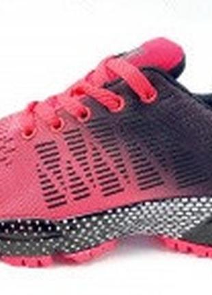 Жіночі/підліткові кросівки sport marathon текстильні рожево-чорні р 36-41