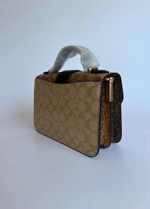 Стильная женская сумка coach, аккуратная сумочка, натуральная кожа фирма coach, топ дизайн2 фото