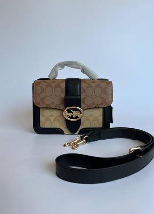 Стильная женская сумка coach, аккуратная сумочка, натуральная кожа фирма coach, топ дизайн5 фото
