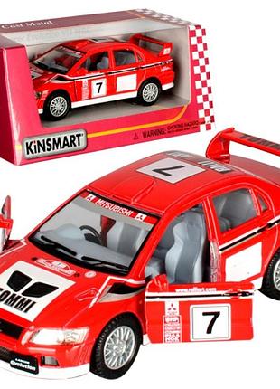 Машинка інертна kinsmart mitsubishi lancer kt-5048-w 12.5 см