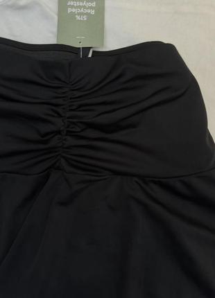 Легкая мини-юбка, черная. h&m2 фото