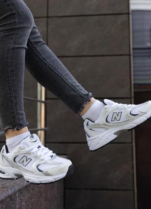 Кроссовки женские new balance белые повседневные легкие кроссы нью беланс спортивные летние кроссовки