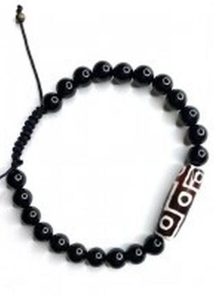 Браслет с 9-ти глазой бусиной дзи