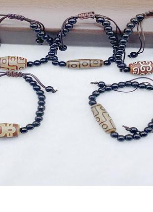 Браслет с бусиной дзи (ассорти)