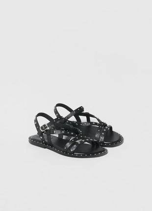 Шкіряні сандалі босоніжки zara 35