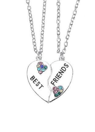 Парні кулони друзів best friends. підвіски для найкращих друзів. подвійні кулони на подарунок