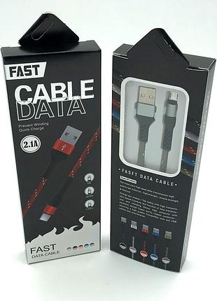 Usb кабель / дата кабель fast data cable m-103 black-box micro usb gray