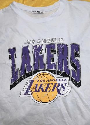 Стильная новая сток футболка los angeles lakers.хл3 фото