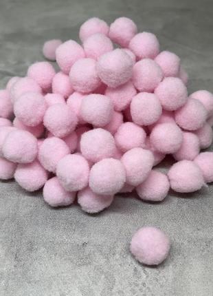 Помпоны фетровые 1,5 см, цвет-светло-розовый, упаковка 30 шт., светло-розовый