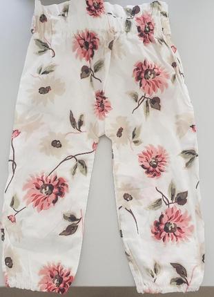 Літні легкі бавовняні штани-штани дівчинці 9-12м 74-80 см нові2 фото