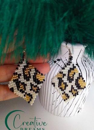 Сережки леопард