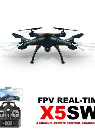 Квадрокоптер на радіокеруванні syma x5sw з камерою wifi  (чорний)