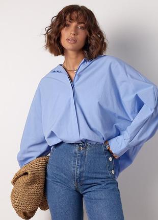 Жіноча сорочка oversize з гудзиками на спинці