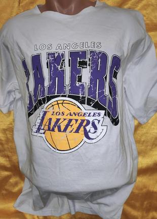 Стильная новая сток футболка los angeles lakers.хл6 фото