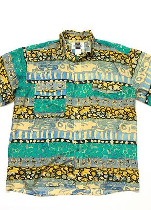 Рубашка шелковая, винтажная, kfmc, натуральный шелк.