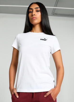 Біла жіноча футболка puma essentials small logo women's tee нова оригінал з сша