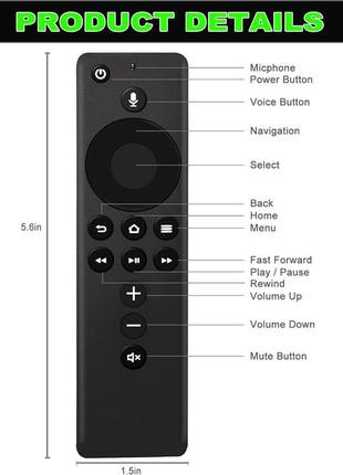 L5b83h сменный голосовой пульт дистанционного управления для amazon tv stick lite, amazon tv stick 2020 и 4k,3 фото