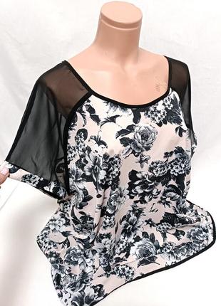 Блуза женская лето yessica 54/52/56/22/24/5xl/6xl