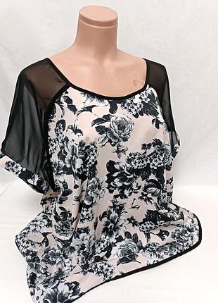 Блуза женская лето yessica 54/52/56/22/24/5xl/6xl8 фото