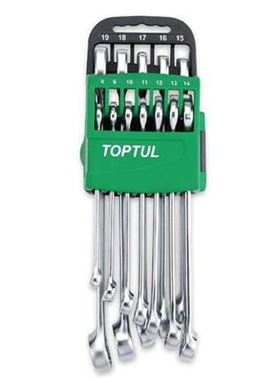 Набір ключів комбінованих toptul 8-19мм 10 од. на холдере gsab1001