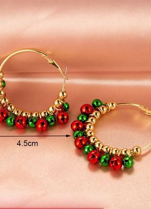 Новорічно різдвяні сережки