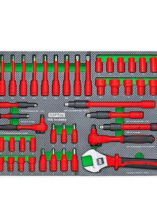 Набір інструменту електроізольованого vde 48 од. (в ложементі, тип d) toptul ged4863