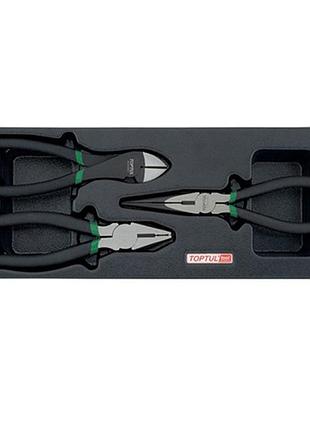 Набір шарнірно-губцевого інструменту 3ед. (в ложементі) toptul gbat0304