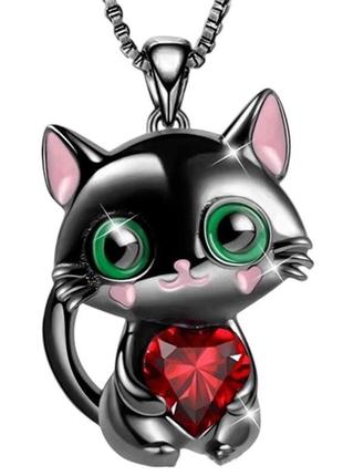 Підвіска у вигляді кота з сердечком